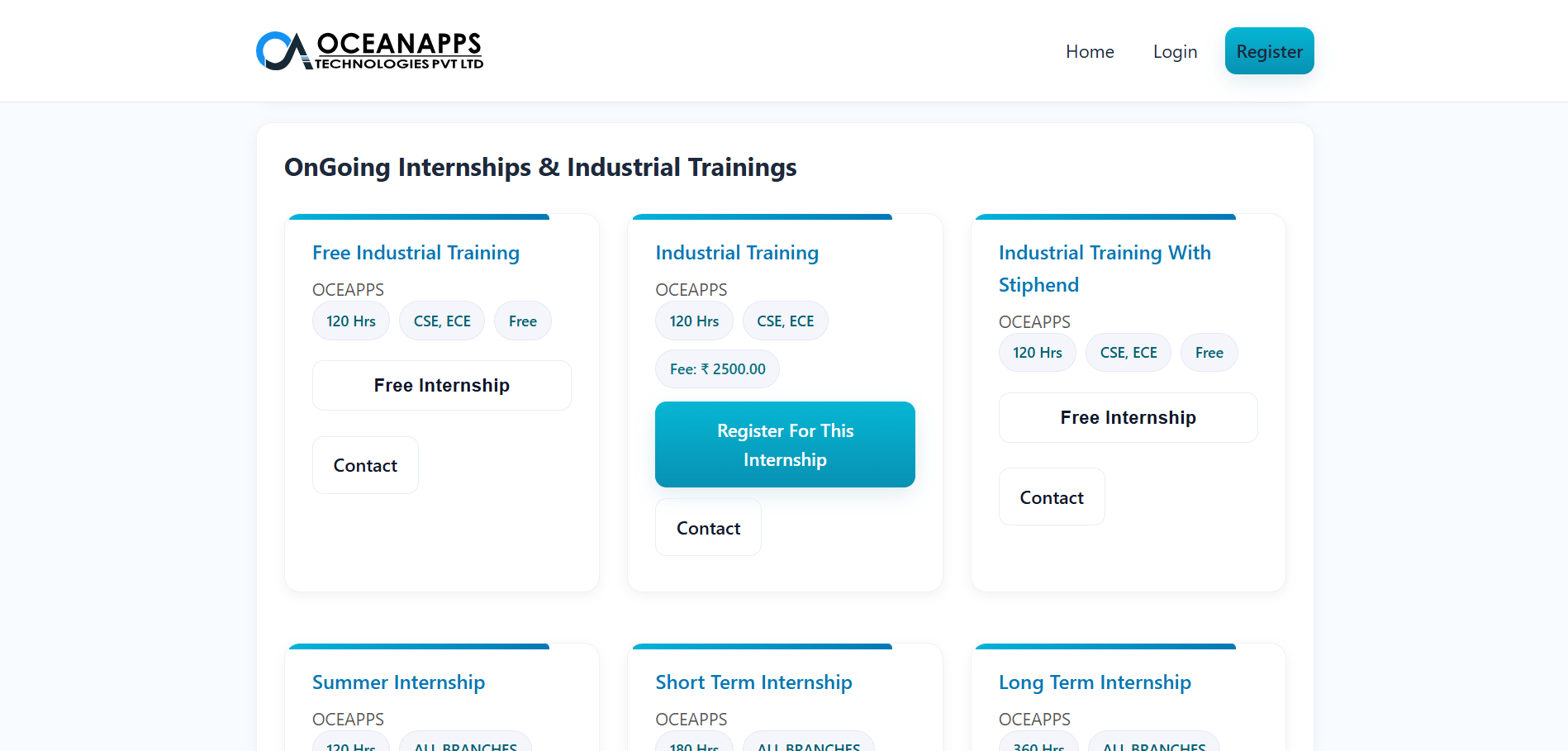 Internships Module